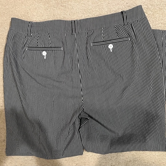 Talbots the perfect crop blue/white stripe pants size 14 - Picture 4 of 4